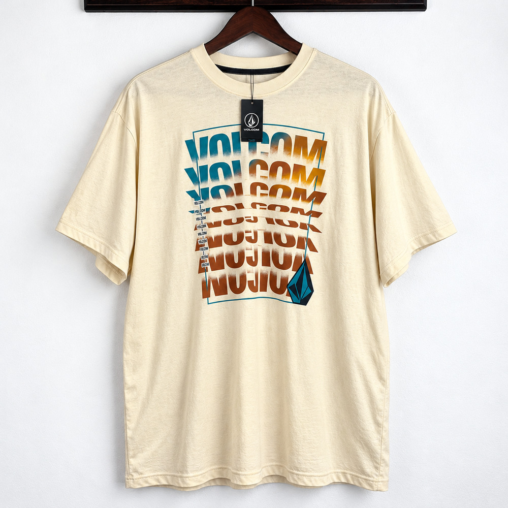Volcom Flip Thru Tee Mens Size 2XL Retro Beach Skater Coastal Graphic Shirt